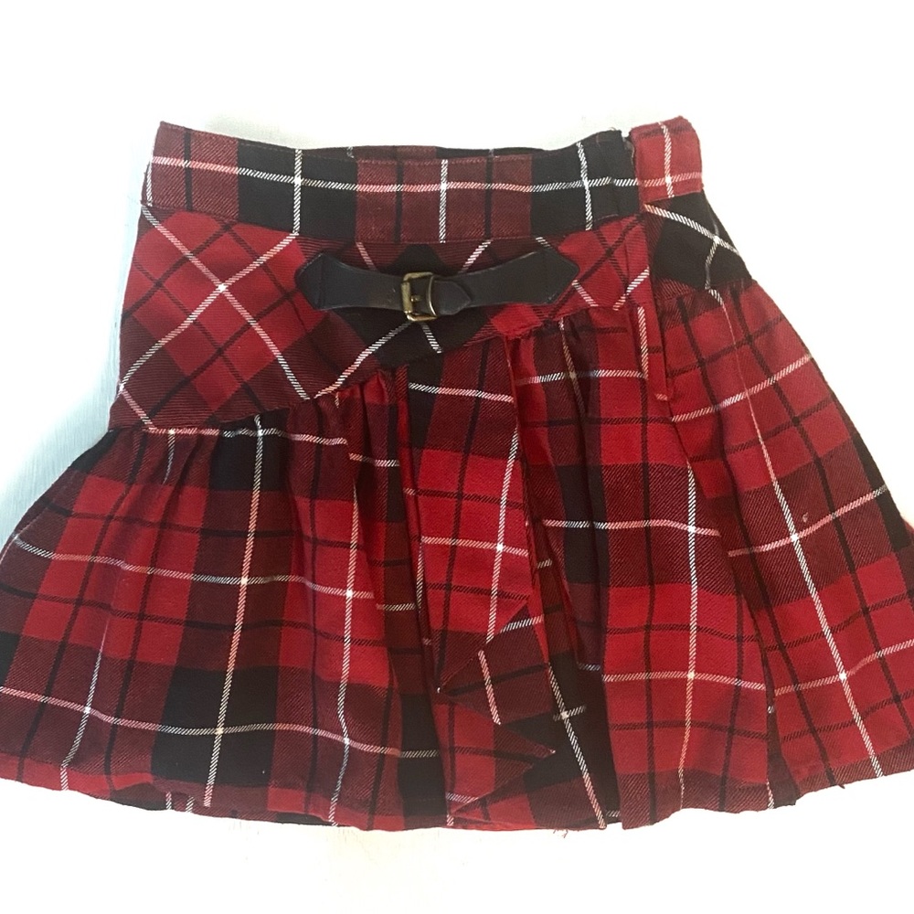 Place 89 Red & Black Plaid Skirt with adjustable elastic  Sz 6X